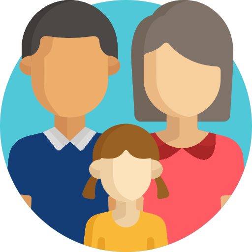 Icon of two parents and a child